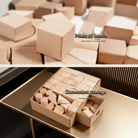 Thumbnail for BlockyFun – Creativo ed educativo – Set di blocchi da costruzione in legno da 100 pezzi