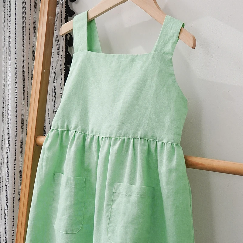 BloomGrace – Carina e comoda – Abito da bambina con fiocco e spalline regolabili