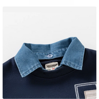 Thumbnail for CoolJunior – Caldo ed elegante – Maglione da ragazzo con collo in denim
