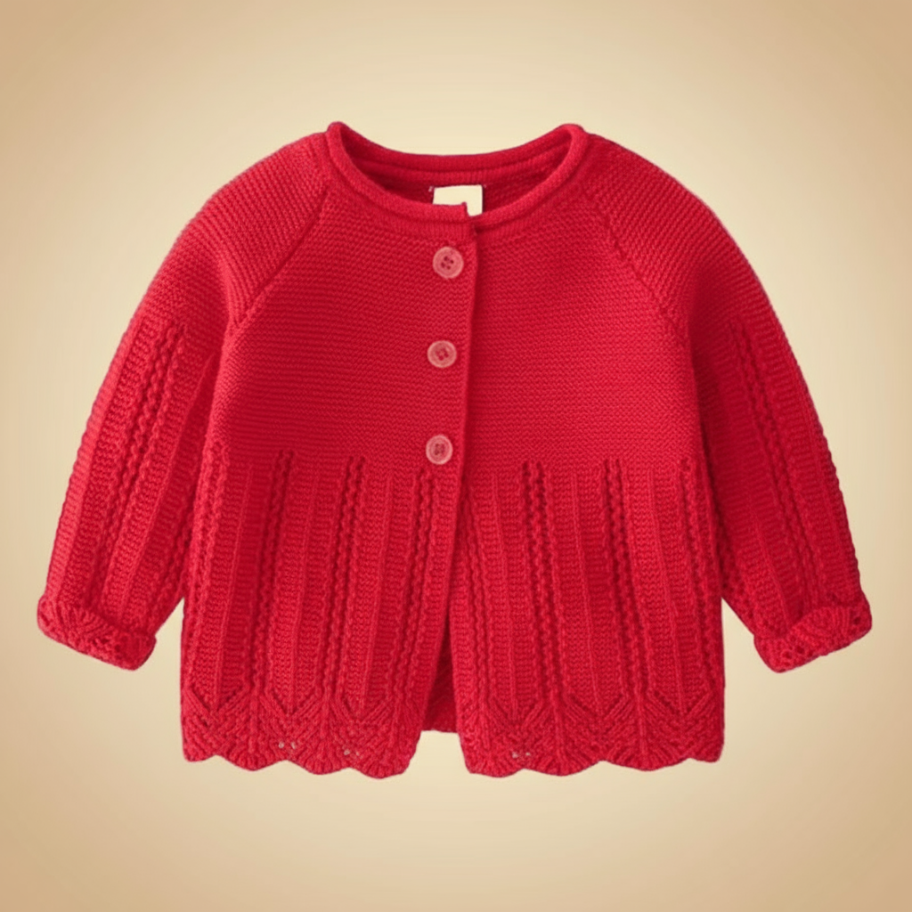 CozyCub – Comodo e alla moda – Cardigan lavorato a maglia per bambini