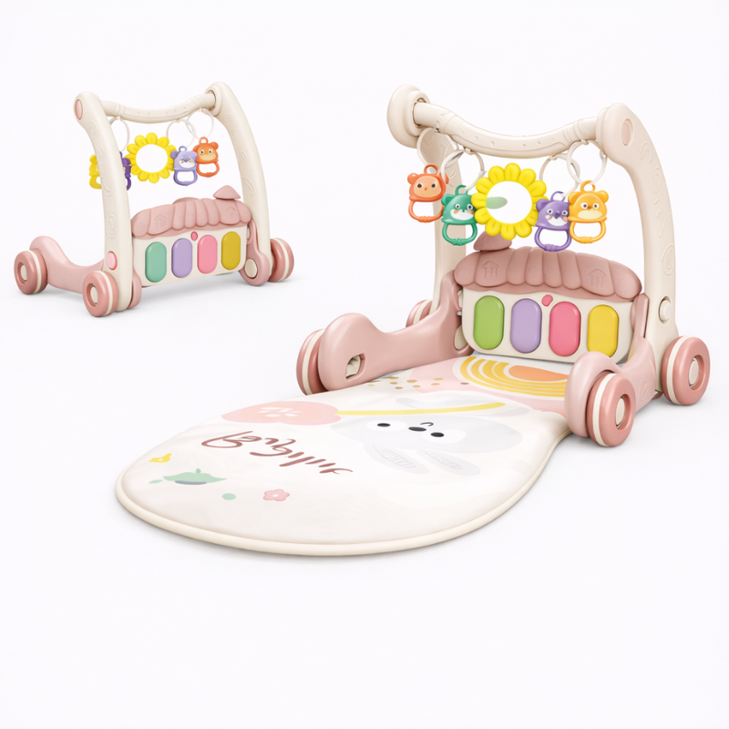 Step & Play – Interattivo e sicuro – 3 in 1 Walker & Baby Gym