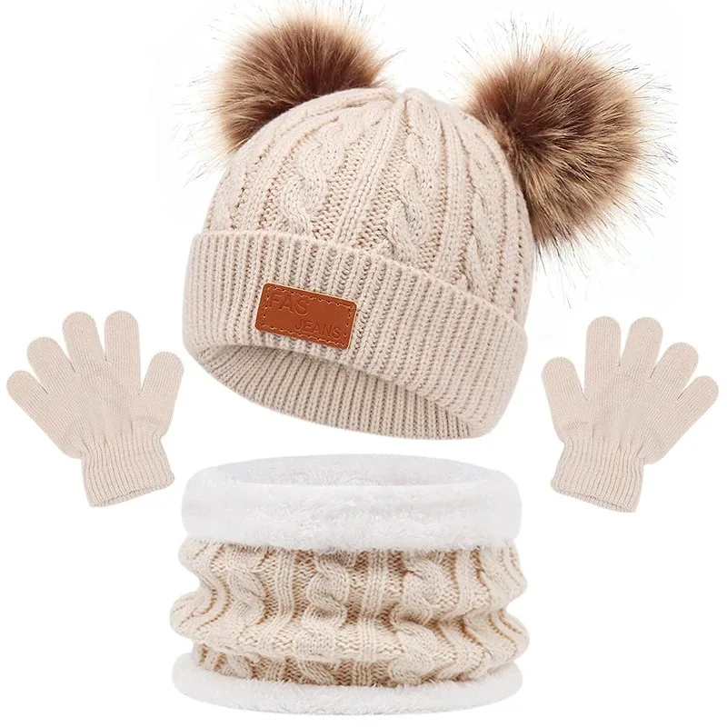 CozyPom – Caldo e morbido - Set invernale con berretto, sciarpa e guanti