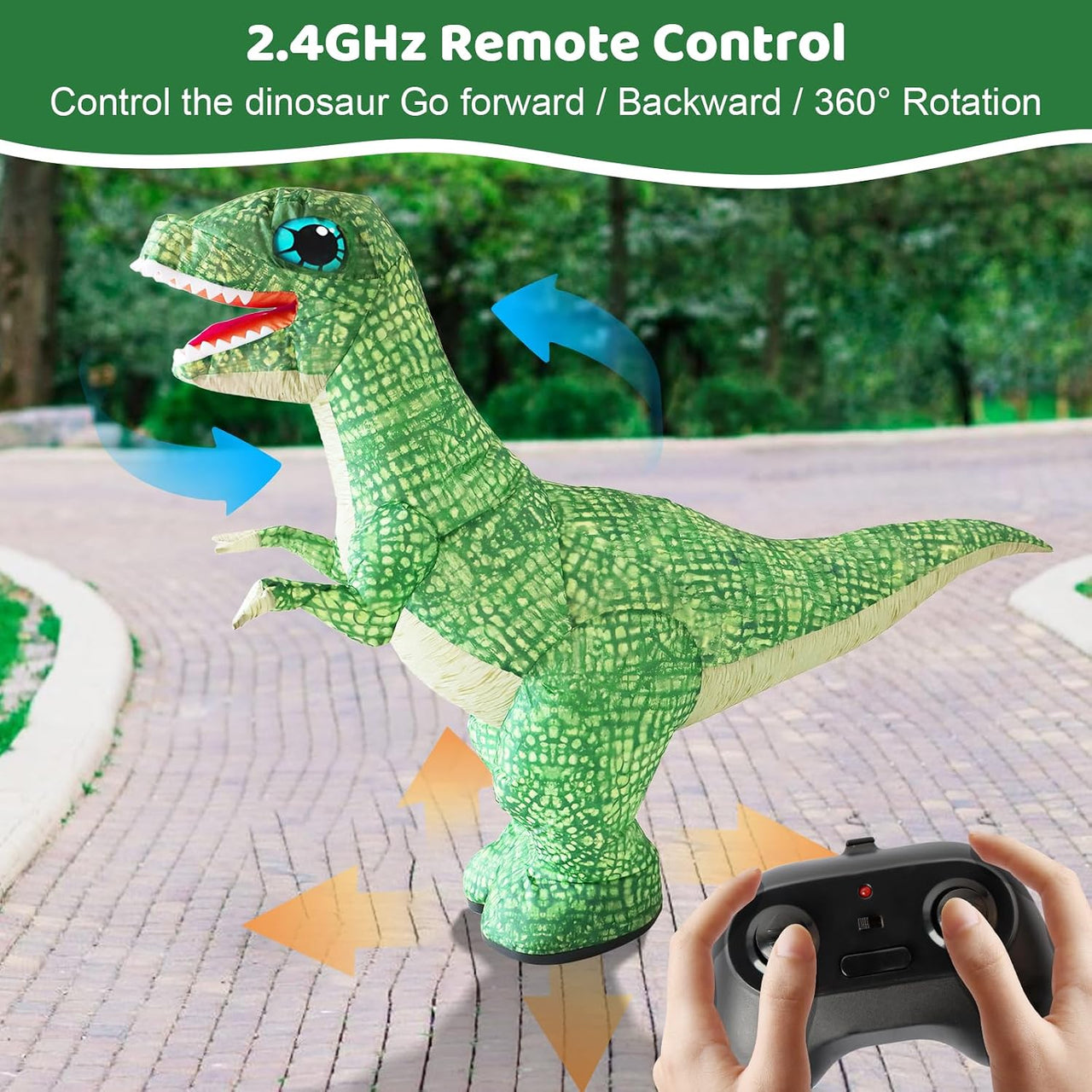 MegaDino – Avventuroso e interattivo – Dinosauro gonfiabile telecomandato