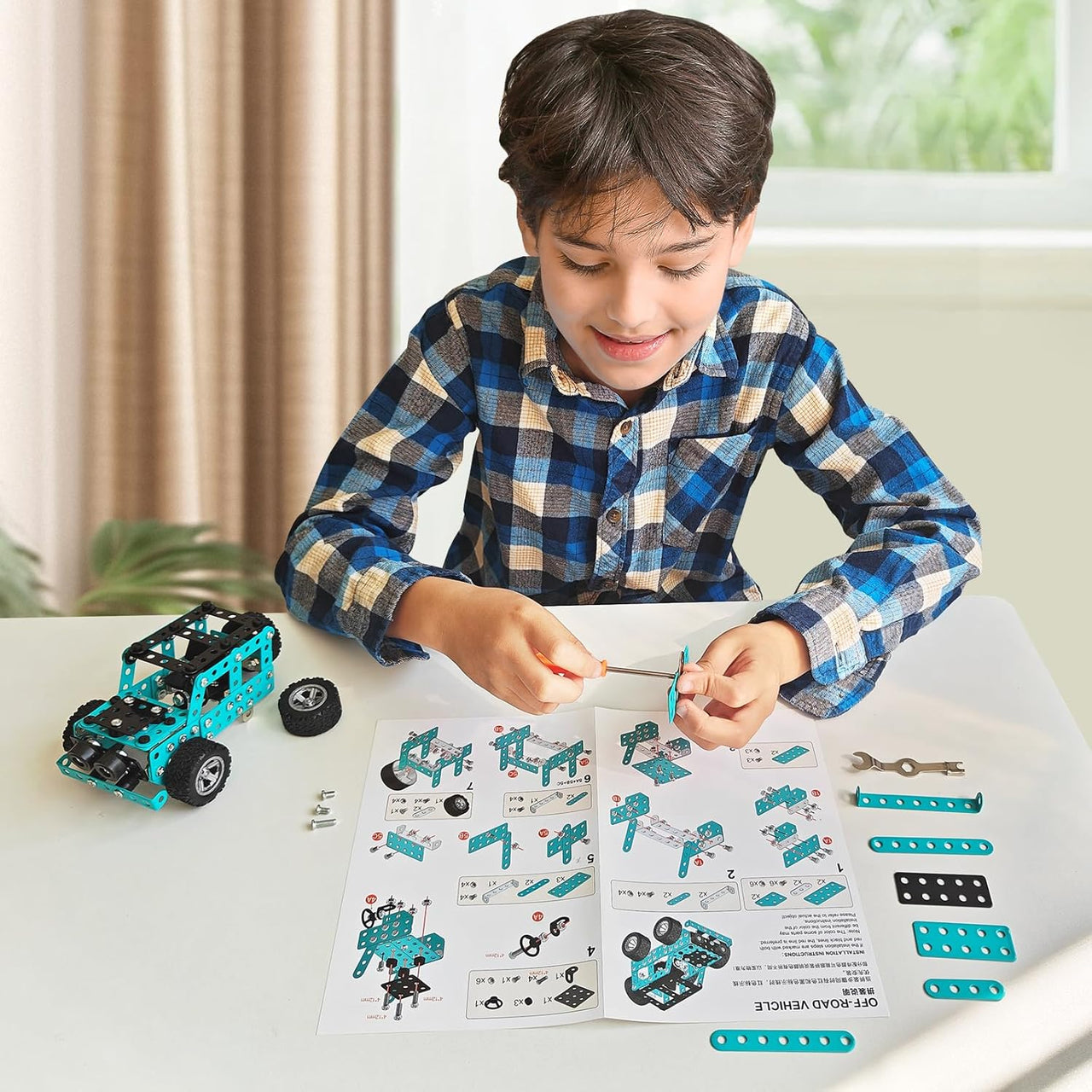 MetalBuild – Robusto ed educativo – Set di veicoli da costruzione