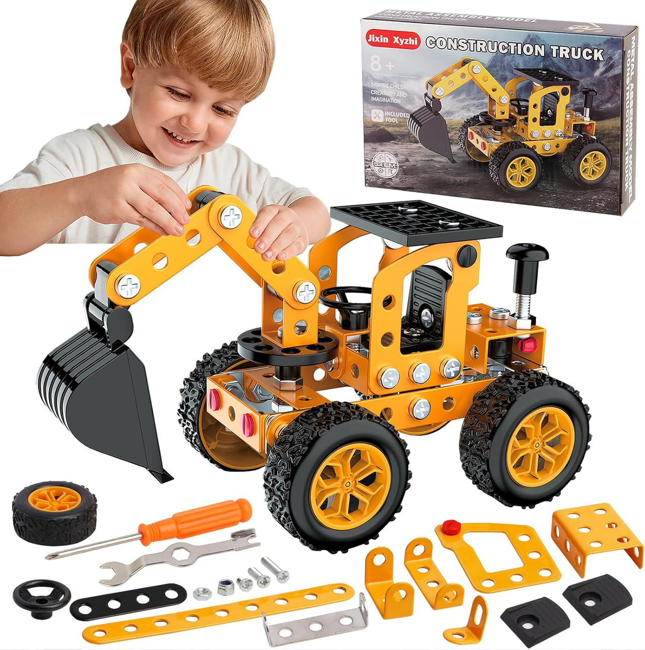 MetalBuild – Robusto ed educativo – Set di veicoli da costruzione