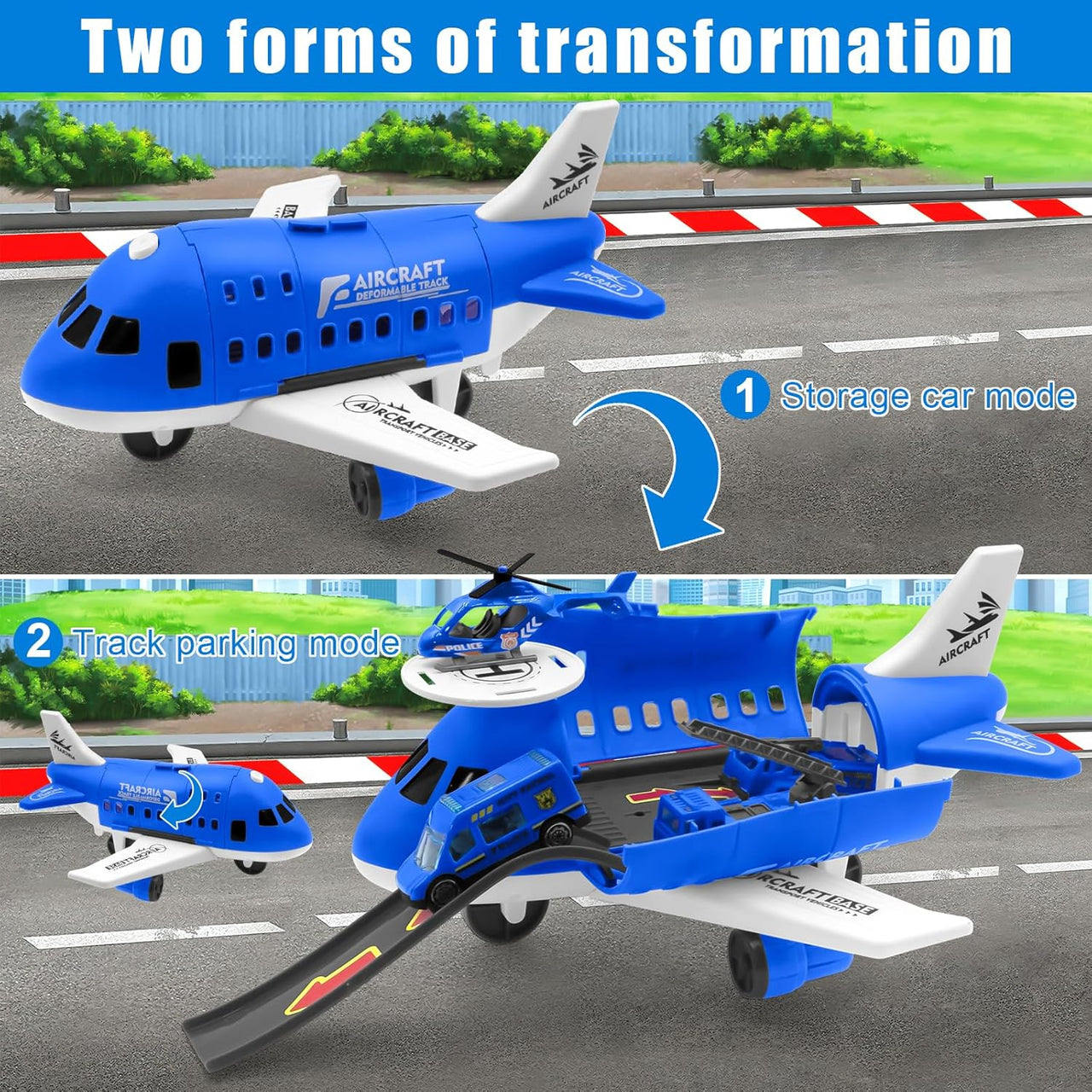 MiniAirBase – Interattivo ed educativo – Set da gioco aeroporto con veicoli