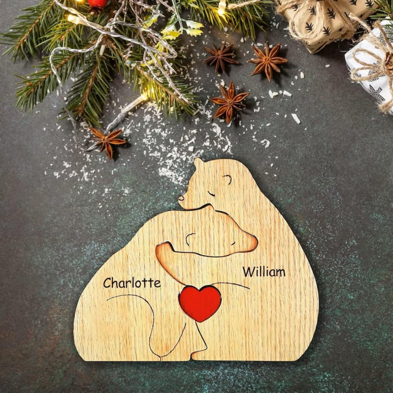 Family Puzzle™ – Regalo personalizzato per la Festa della Mamma con una famiglia di orsacchiotti
