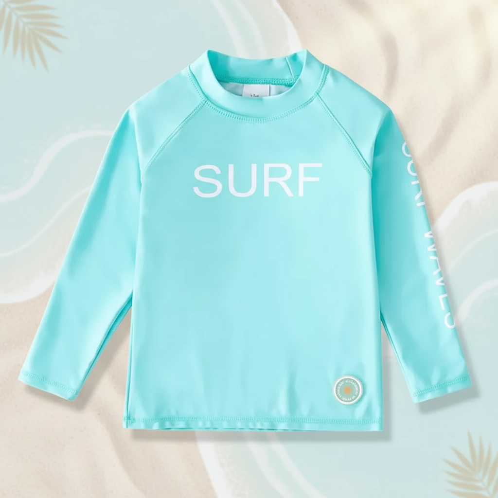 SunShield – Protettivo e flessibile – Maglietta da surf per bambini con maniche lunghe e UPF 50+