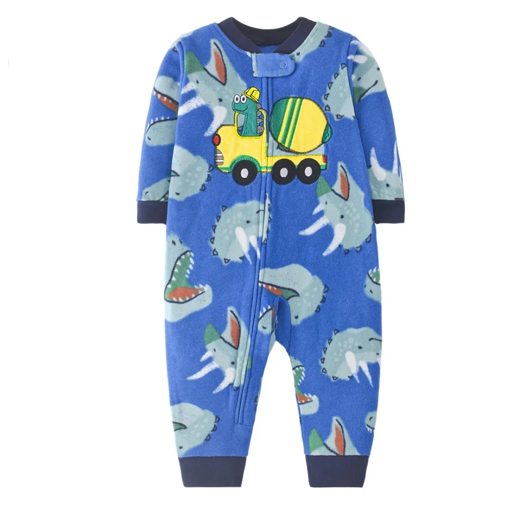 WarmBuddy – Carino e morbido – Tutina per neonati in pile con stampa cartoon