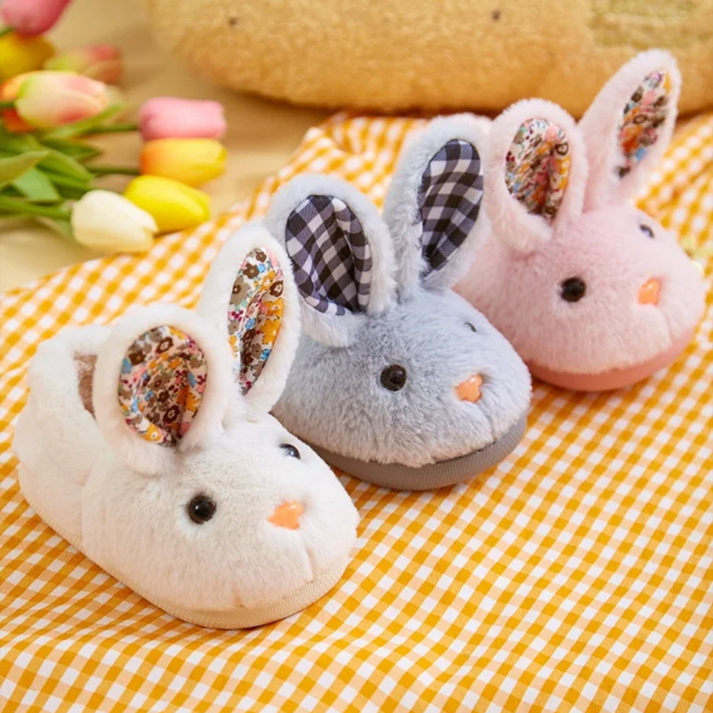 BunnyToes – Morbide e calde – Pantofole di peluche a forma di coniglio