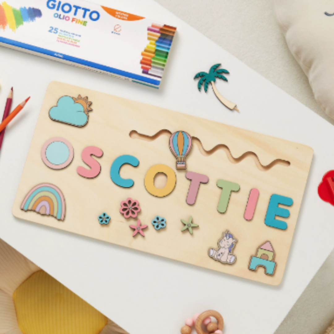 Woods™ - Una tavola con il tuo nome! - Puzzle con lettere