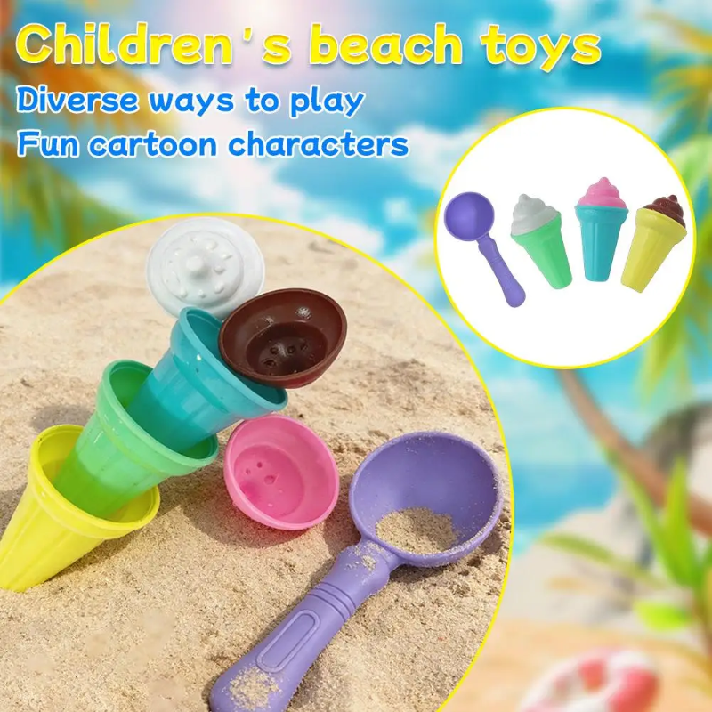 BeachFun – Divertimento sulla sabbia e creatività – Set da gioco “Gelato sulla spiaggia”