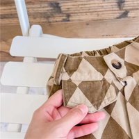 Thumbnail for RetroBloom – Comodi e divertenti – Pantaloni per bambini con motivo Argyle