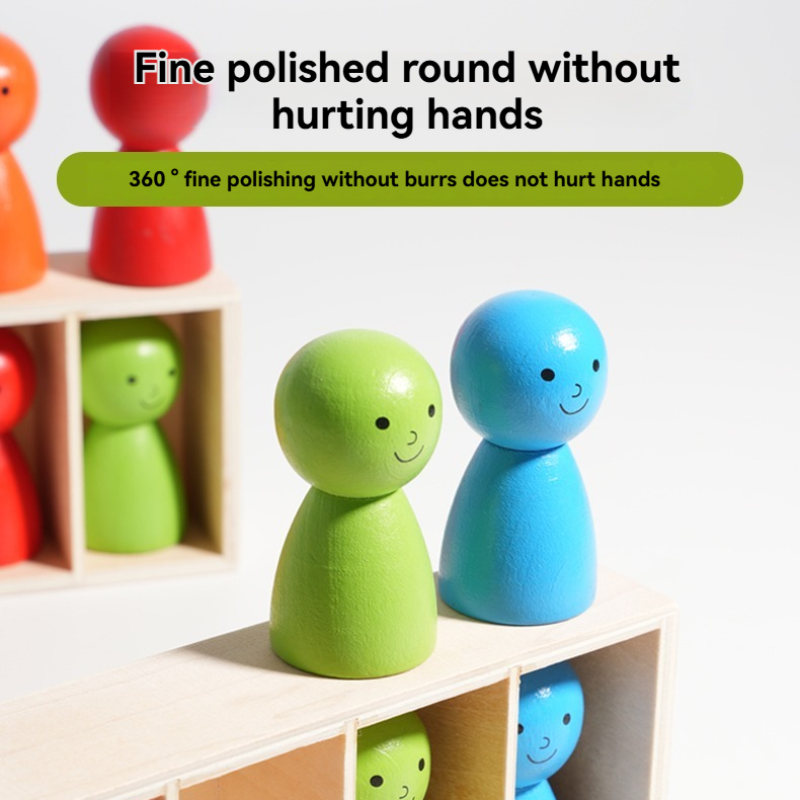 WoodenMatch – Intelligente e divertente – Gioco dei colori Montessori