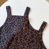 Thumbnail for LeopardChic – Alla moda e comode – Salopette da bambina con stampa leopardata