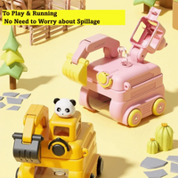 Thumbnail for TinyExcavators – Unica e funzionale – Bottiglia d'acqua a forma di escavatore con cannuccia