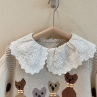 Thumbnail for PrettyLayers – Carino ed elegante – Set da 3 pezzi per bambine con gonna, camicetta e cardigan lavorato a maglia