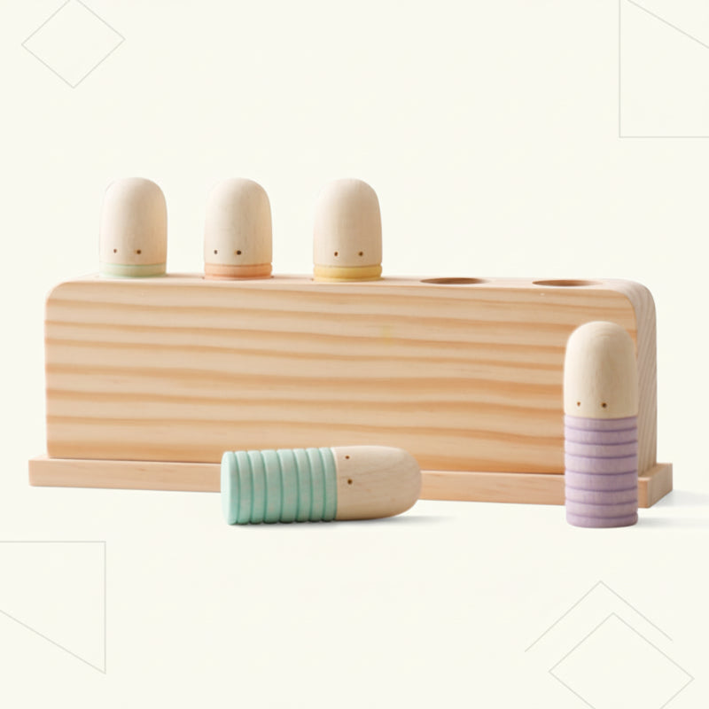 Color Spring – Giocare e crescere – Giocattoli sensoriali in legno per neonati