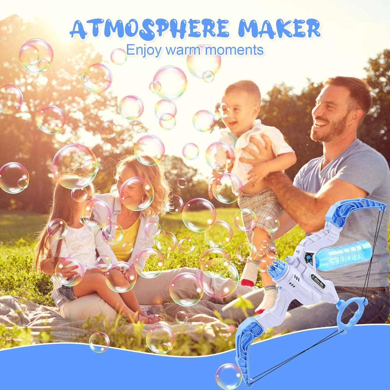 TrendyToys – Attivi e creativi - Soffiatore di bolle a fiocco 2 in 1