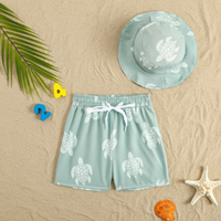 Thumbnail for Beach Set – Colorato ed elegante – Costume da bagno stampato e cappellino