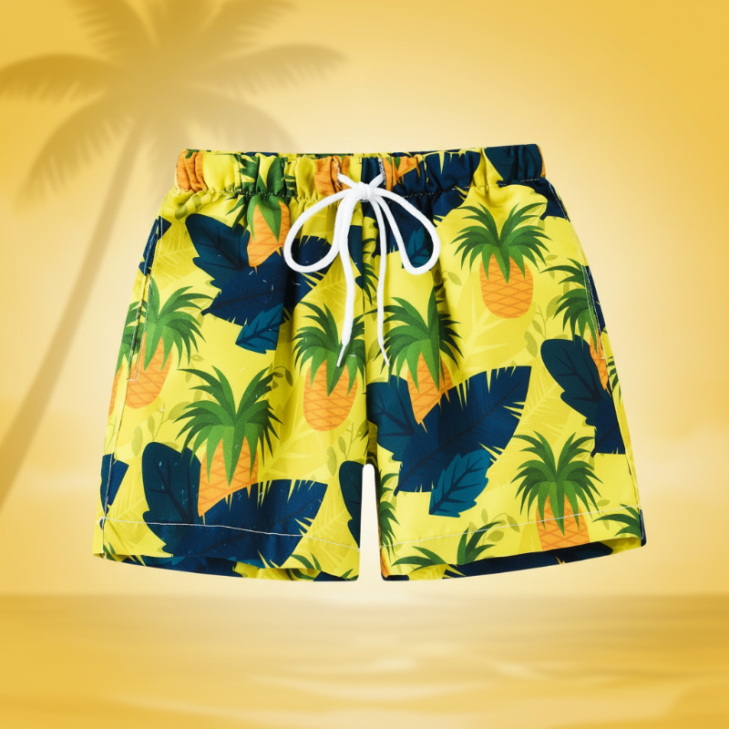 Beach Shorts – Leggero e divertente – Costume da bagno tropicale per bambini