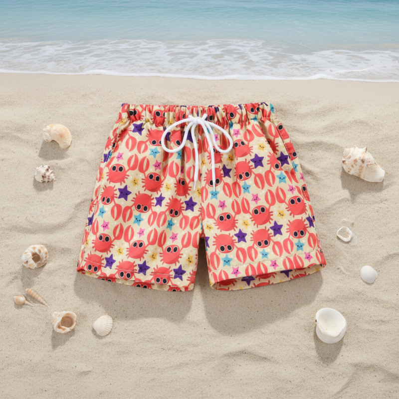 Beach Shorts – Leggero e divertente – Costume da bagno tropicale per bambini