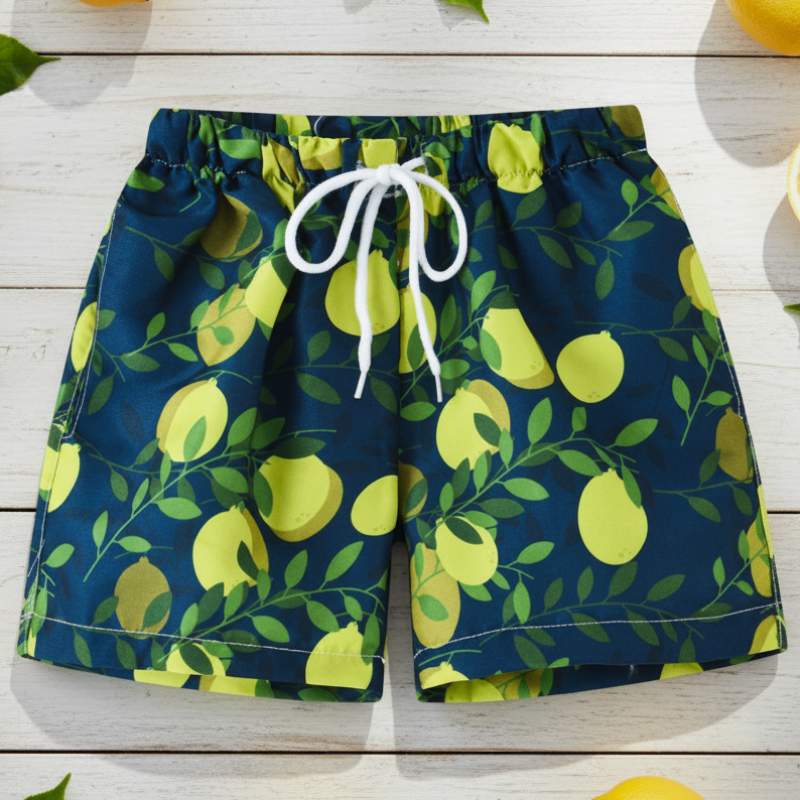 Beach Shorts – Leggero e divertente – Costume da bagno tropicale per bambini