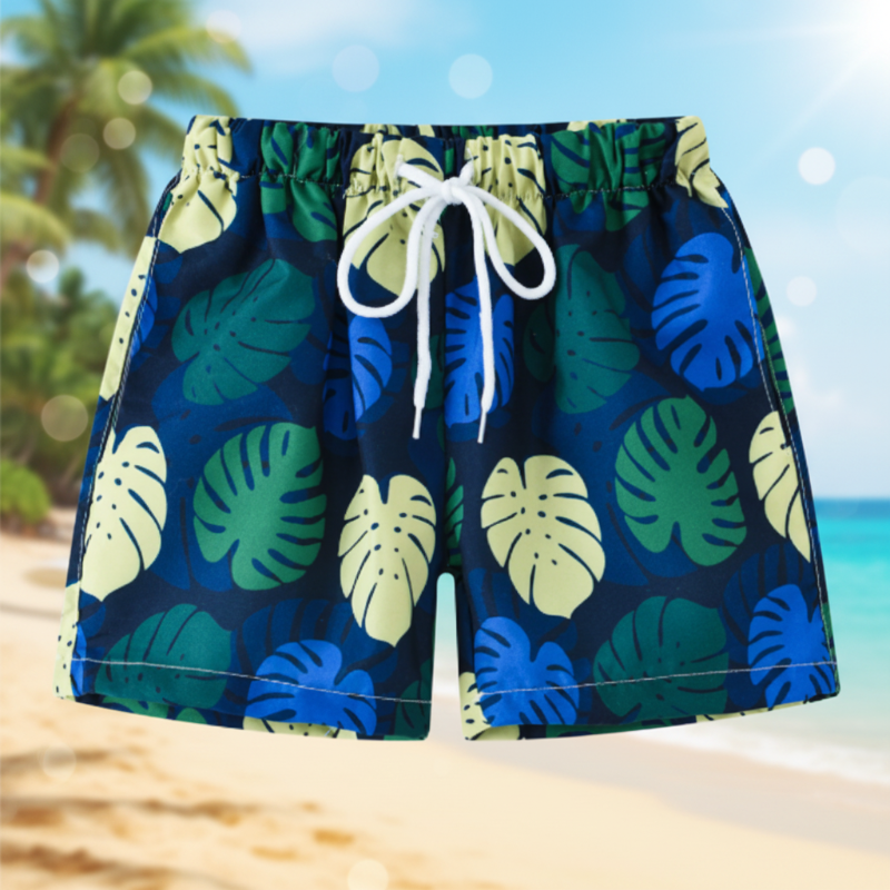Beach Shorts – Leggero e divertente – Costume da bagno tropicale per bambini
