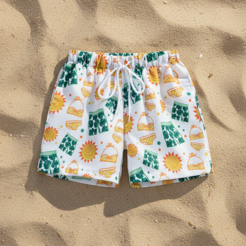 Beach Shorts – Leggero e divertente – Costume da bagno tropicale per bambini