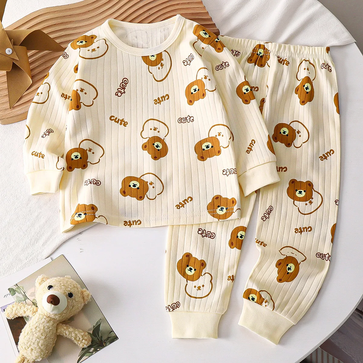 LittleDreamer – Morbido e caldo – Set di pigiamini in cotone per bambini