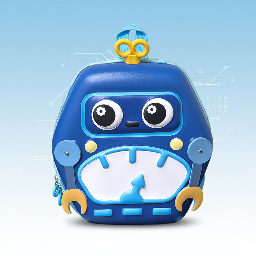 MiniBot – Grintoso e pratico – Zaino per bambini con motivo robot