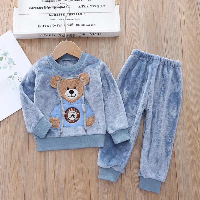 CozyBear – Caldo e morbido – Tuta da allenamento per bambini con motivo a orsetti