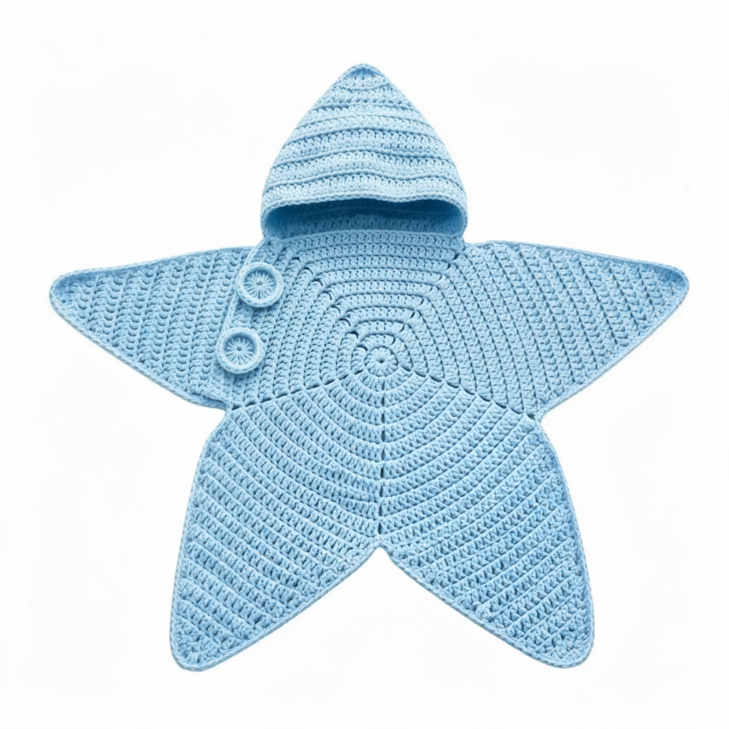 CozyStar – Morbido e fatto a mano – Tutina per neonati lavorata a maglia con motivo a forma di stella