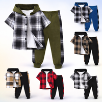 Thumbnail for Boys Checkered Outfit – Alla moda e comodo – Set di abbigliamento a quadri per bambini