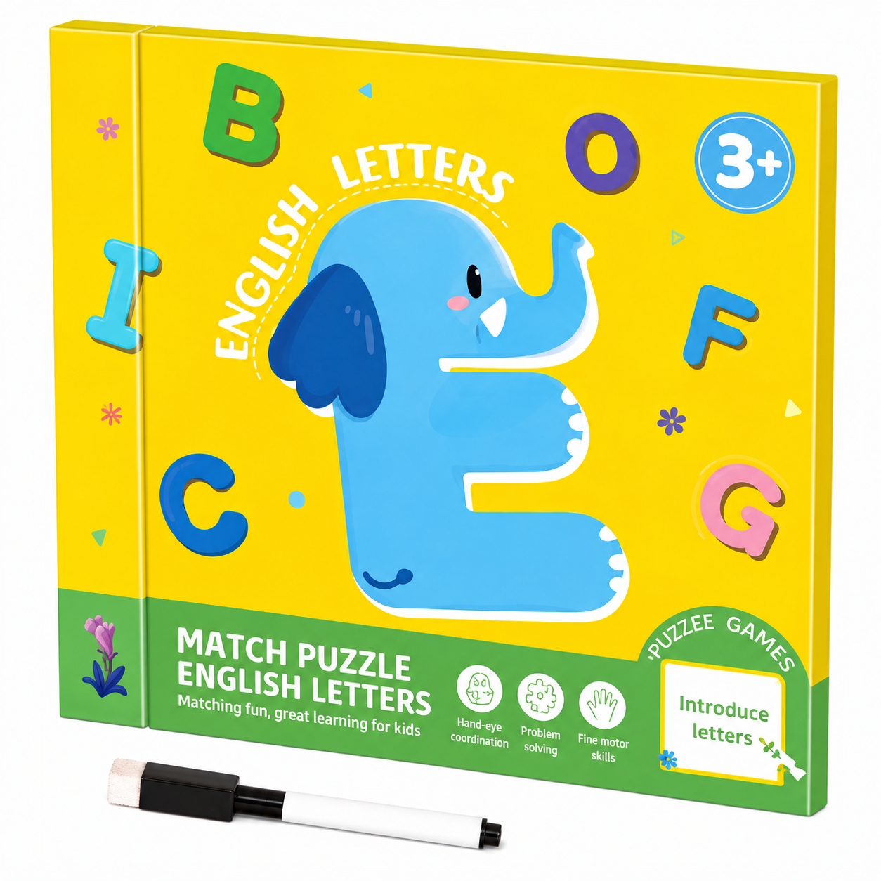 SmartMatch – Divertente e istruttivo – Libro magnetico 2 in 1 con disegni e puzzle