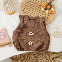 Thumbnail for LittlePetal – Dolce e comodo – Cardigan senza maniche da bambina con motivi floreali