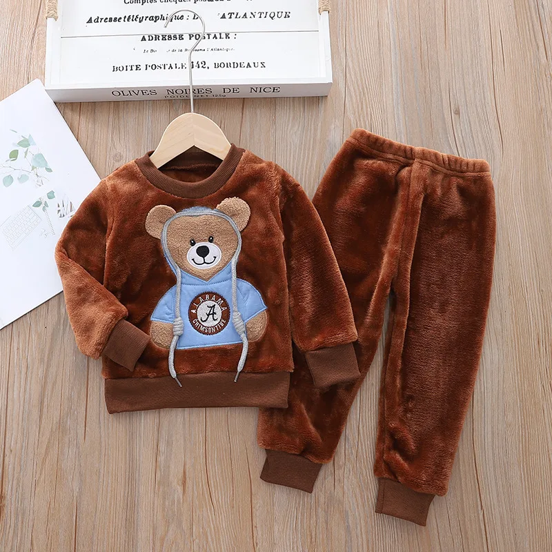 CozyBear – Caldo e morbido – Tuta da allenamento per bambini con motivo a orsetti