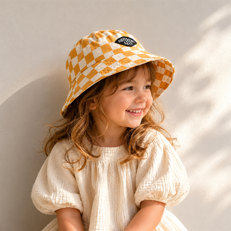 Bucket Hat – Carino e protettivo – Cappellino a quadri per bambini