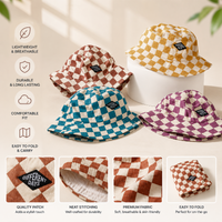 Thumbnail for Bucket Hat – Carino e protettivo – Cappellino a quadri per bambini