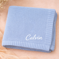 Thumbnail for Personalized Baby Blanket – Morbida e unica – Coperta in cotone personalizzata con ricamo