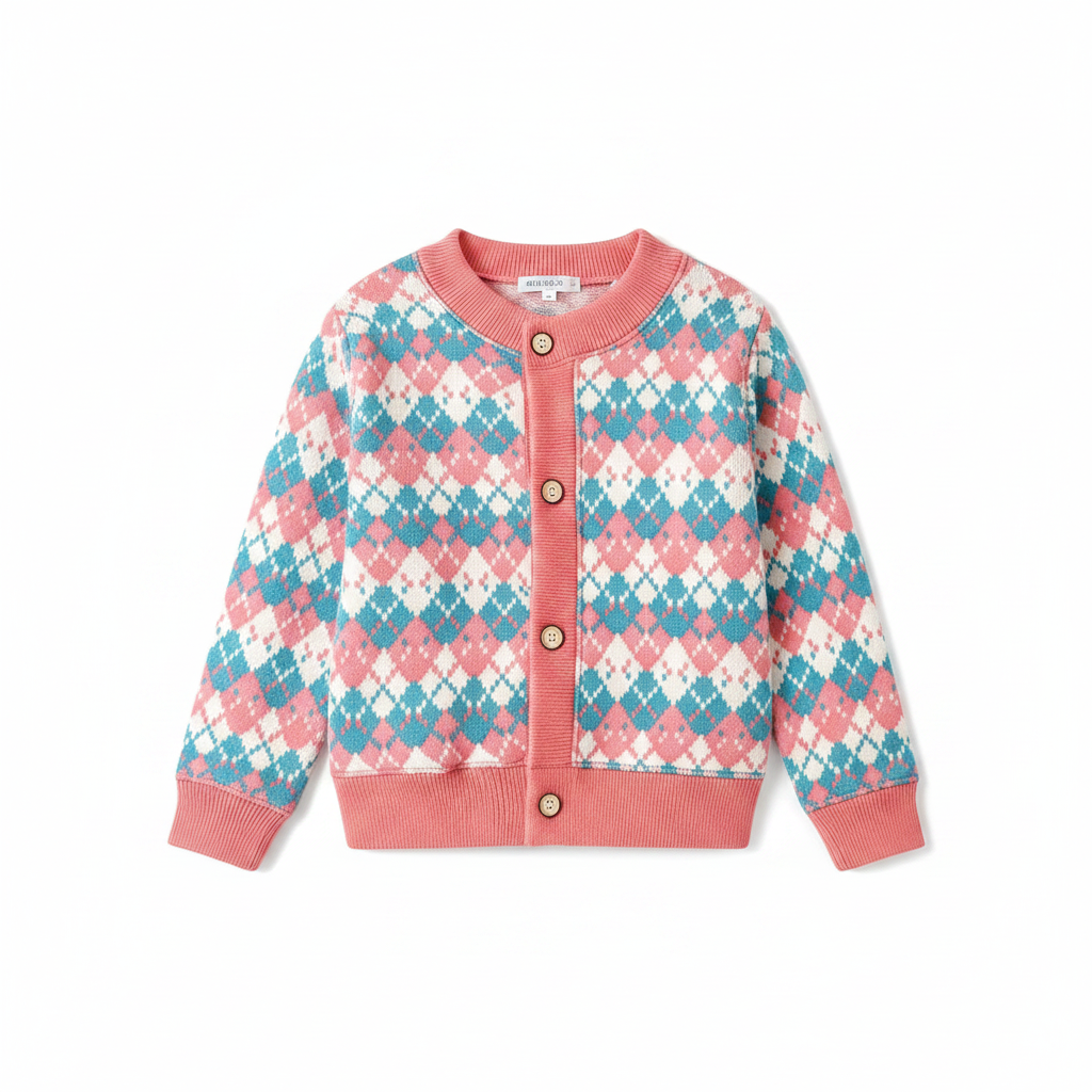 CozyCardi – Morbido e caldo – Cardigan lavorato a maglia con simpatiche stampe