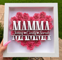 Thumbnail for Personalized Rose Shadow Box – Regalo unico per la Festa della Mamma – Scatola con rose personalizzate