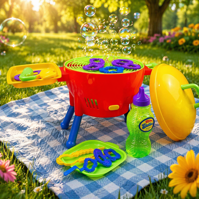 BBQ Bubble Maker – Divertente e interattivo – BBQ con bolle di sapone