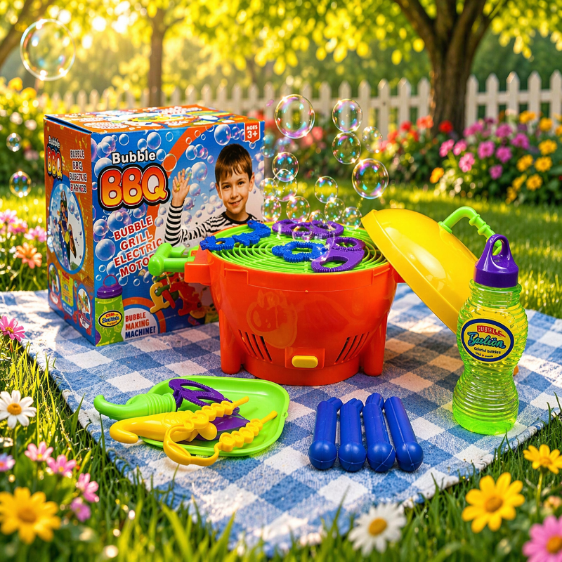 BBQ Bubble Maker – Divertente e interattivo – BBQ con bolle di sapone