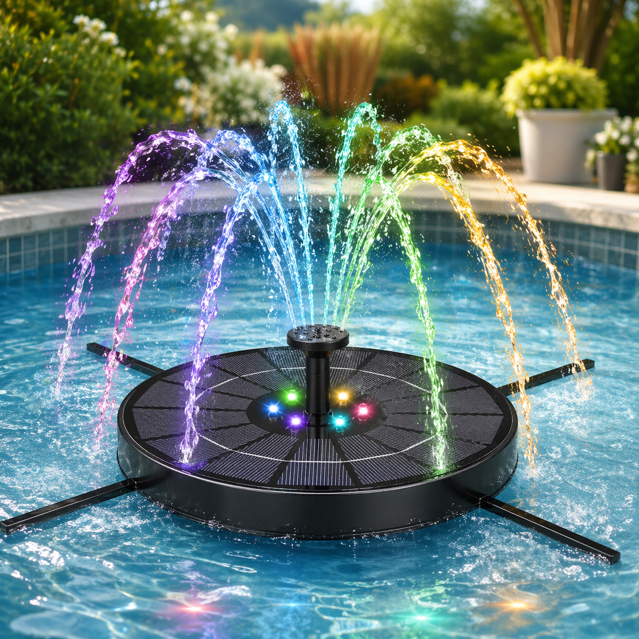 Solar LED Fountain Toy – Divertente e interattivo – Fontana giocattolo ad acqua