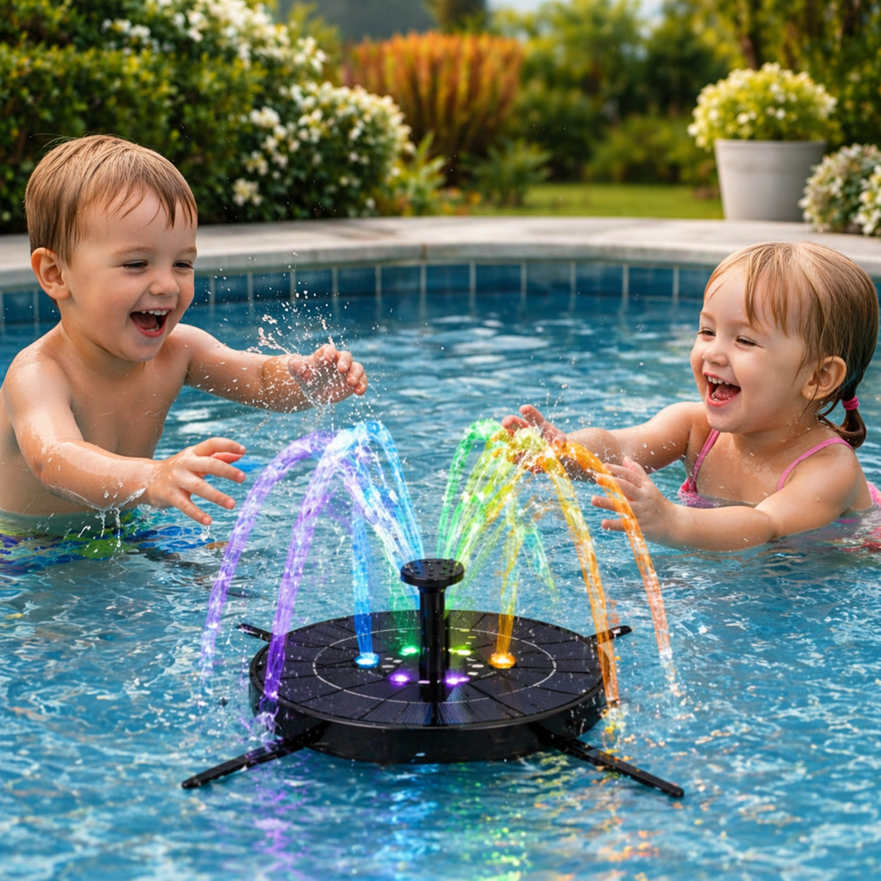 Solar LED Fountain Toy – Divertente e interattivo – Fontana giocattolo ad acqua