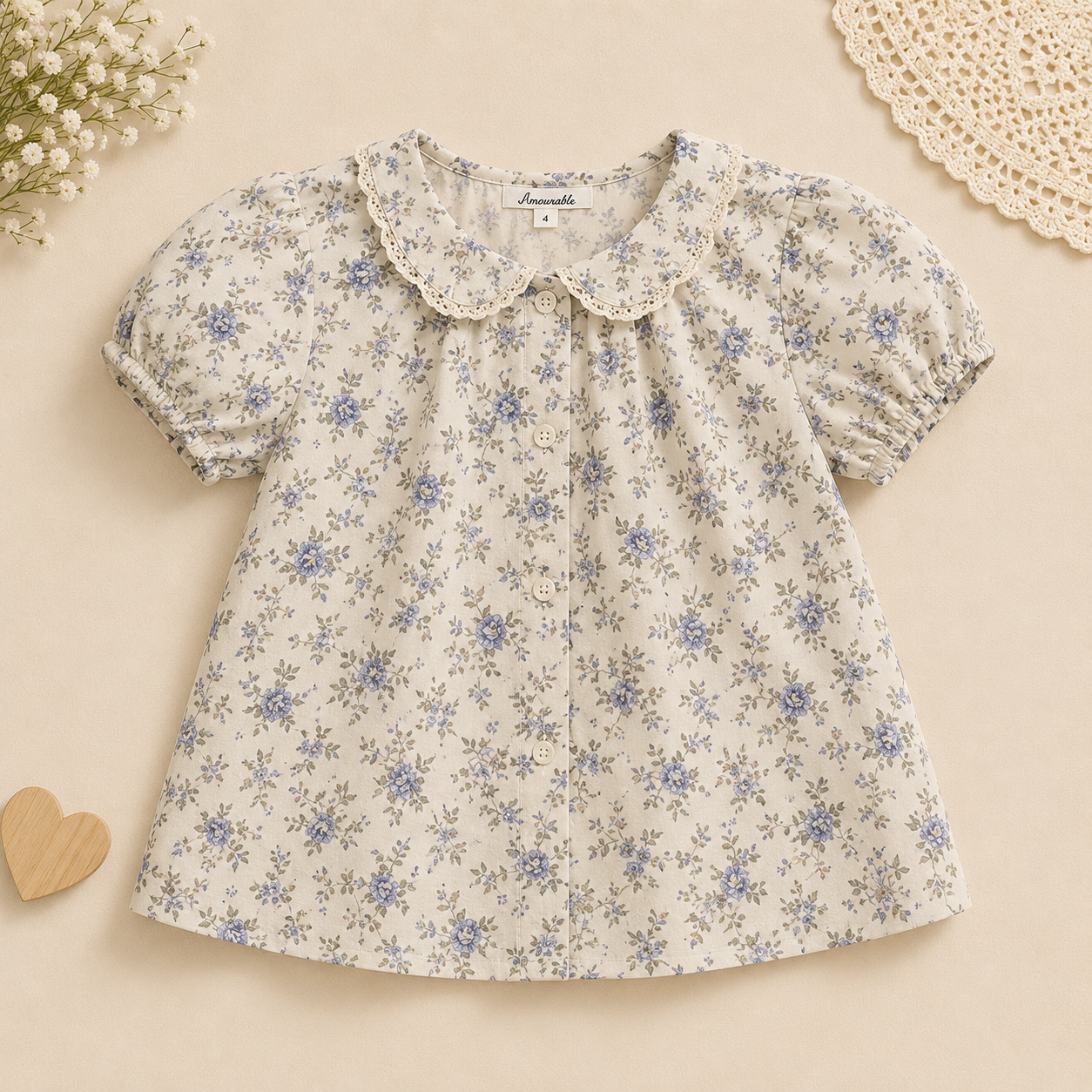Girls Summer Fashion Top – Leggero e comodo – Top vintage da bambina