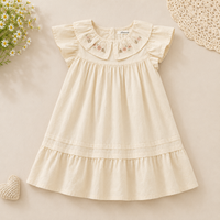 Thumbnail for Short Sleeve Embroidery Dress – Eleganza e comfort – Abito da bambina in stile boutique