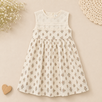 Thumbnail for Short Sleeve Embroidery Dress – Eleganza e comfort – Abito da bambina in stile boutique