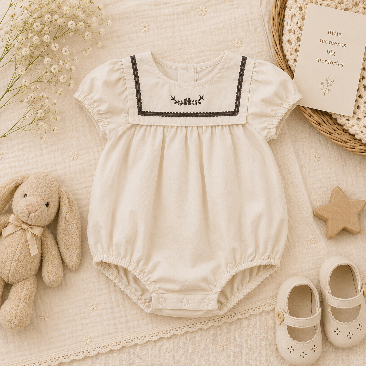 Vintage Rompers – Intramontabile e morbido – Tutina per neonati